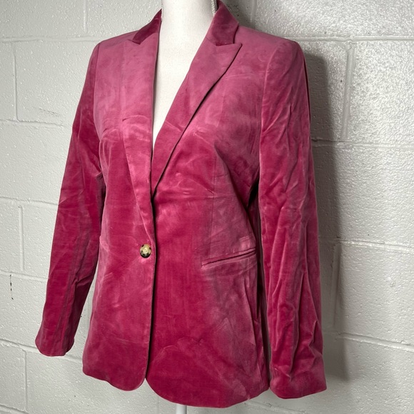 J. Crew Parke Blazer Pink Velvet Size 6 - Picture 6 of 16